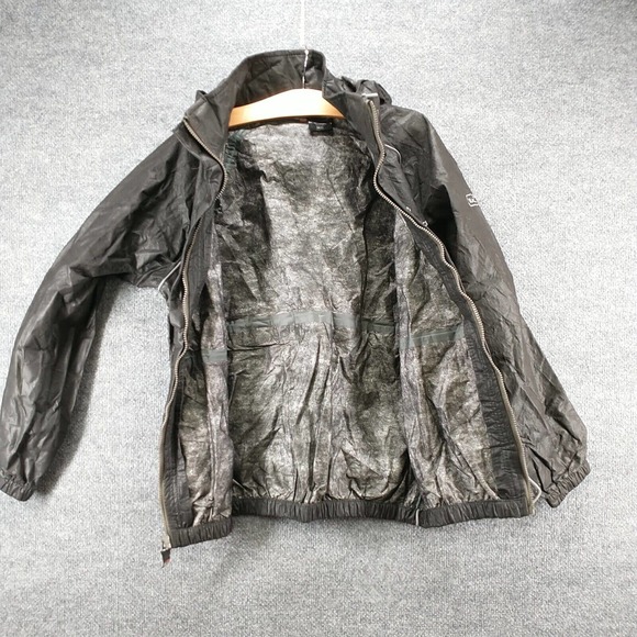 Compass 360 Mens Raintek Jacket Black Medium Long Sleeve Full Zip Snap Polyester - Picture 12 of 16